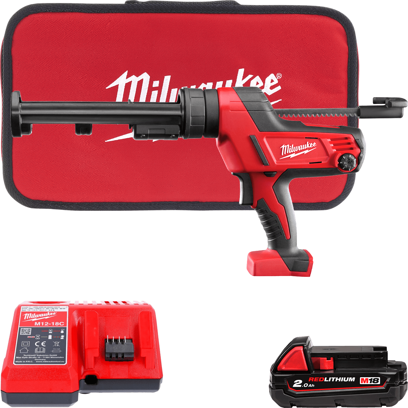 E-shop MILWAUKEE C18PCG/310C-201B M18 Dávkovacia pištoľ pre 310ml kartuše 4933441310