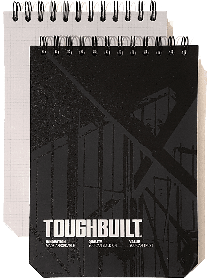 TOUGHBUILT zápisník TB-56-L-2, 178 x 265 mm čierny 2 ks