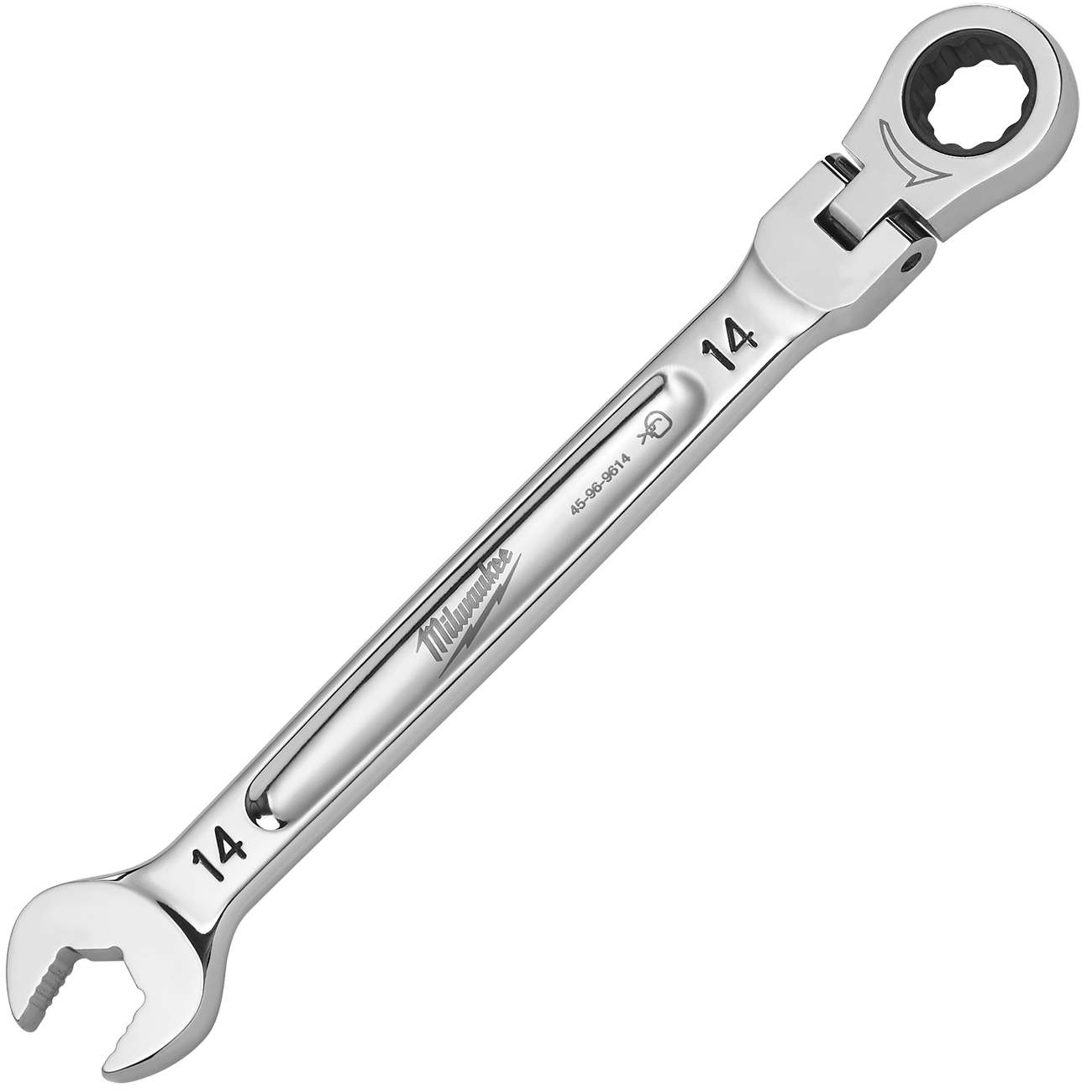 MILWAUKEE Račňový očkoplochý kľúč MAXBITE s kĺbom 14 mm