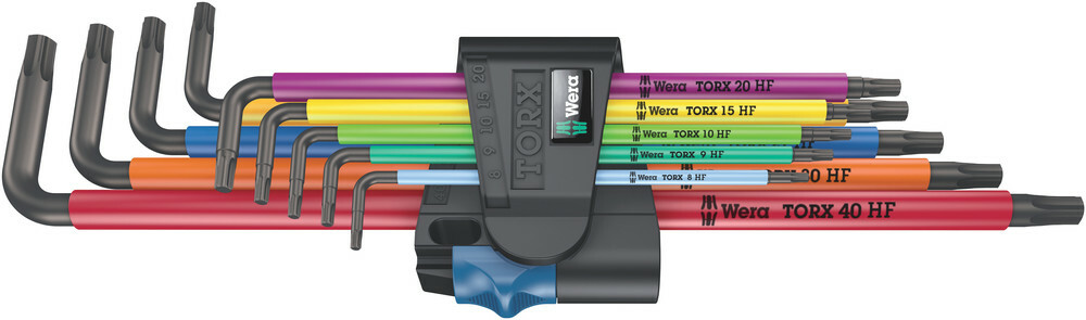 WERA Sada uhlových kľúčov TORX Multicolour HF XL  1, 9 dielna