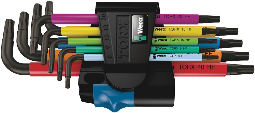 WERA Sada uhlových kľúčov TORX Multicolour HF 1, 9 dielna