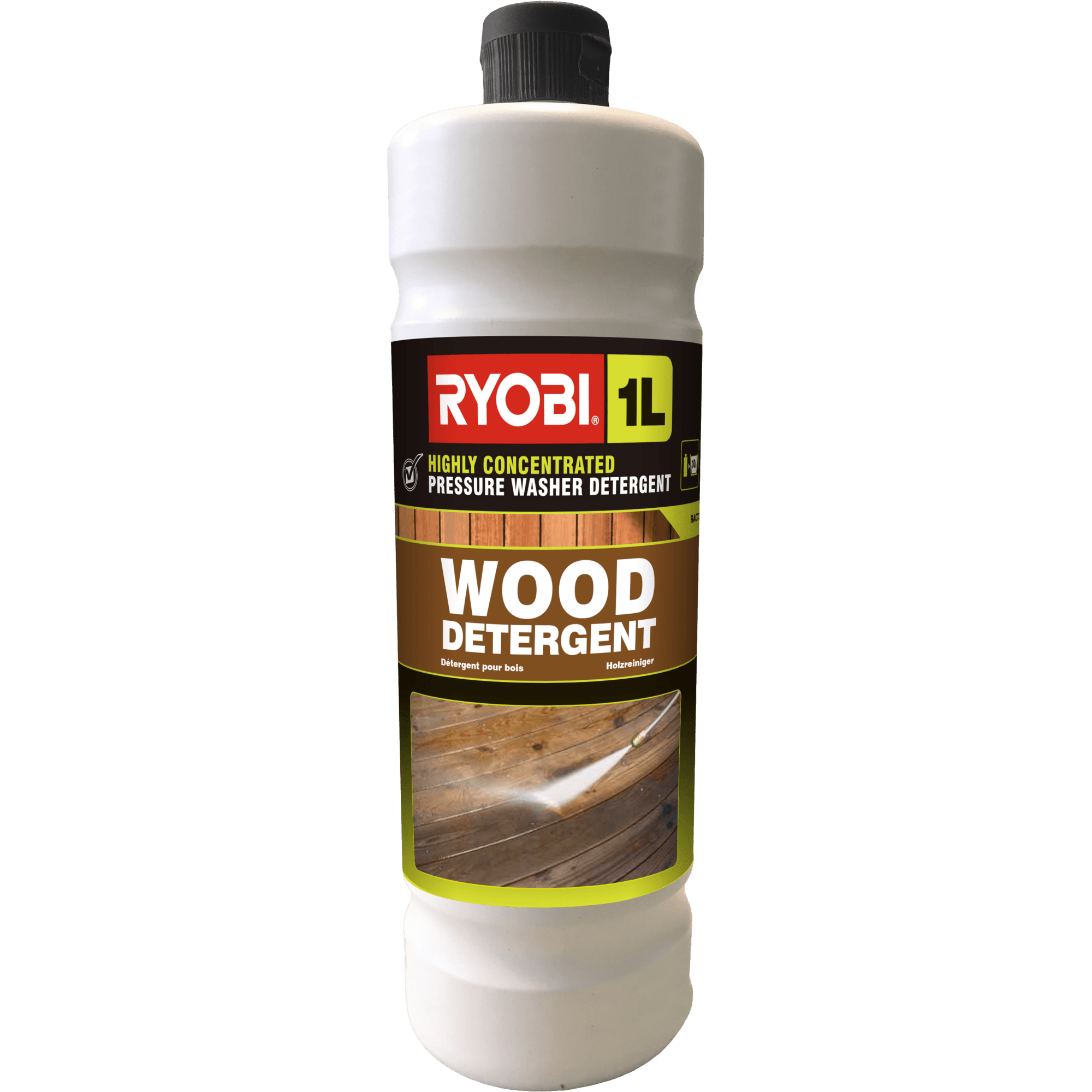 E-shop RYOBI Čistiaci prostriedok na drevo pre vysokotlakové čističe 1l RAC734