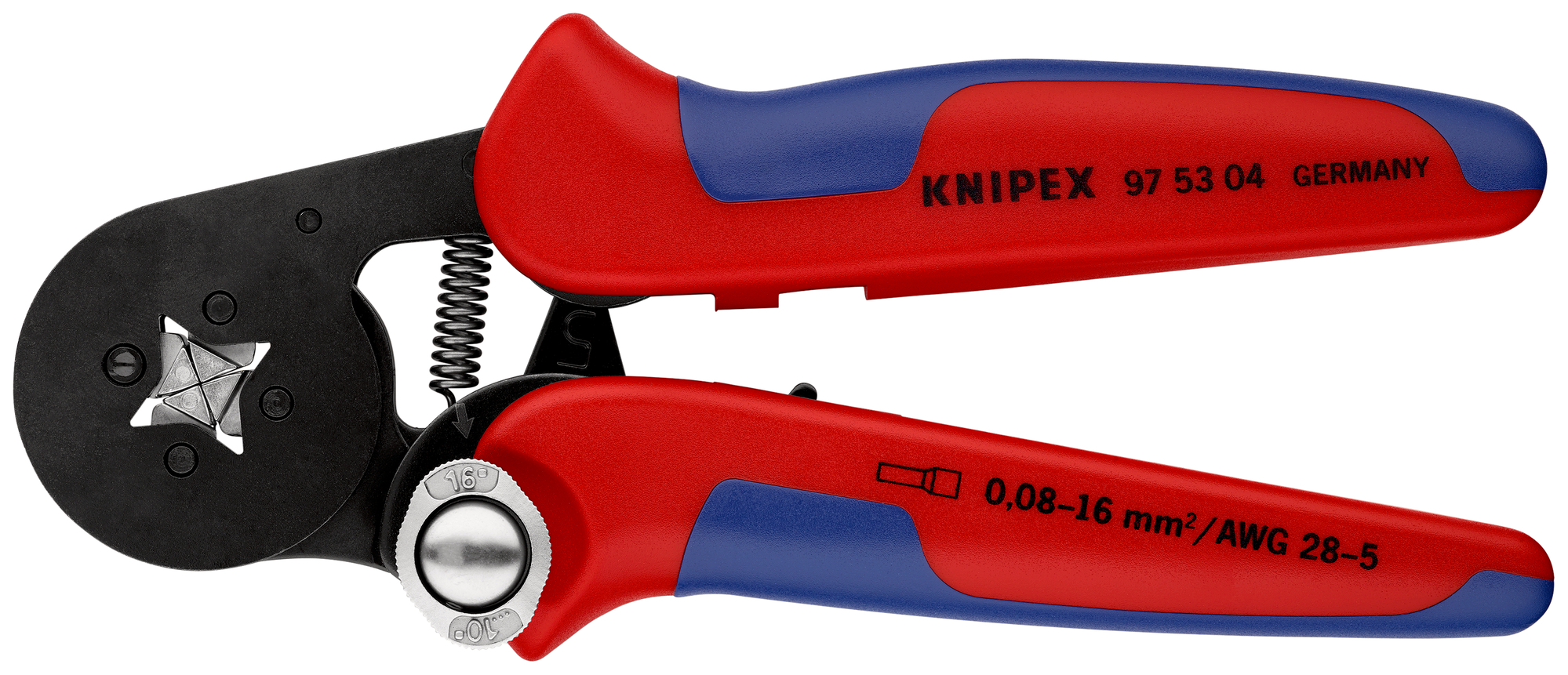 KNIPEX Samonastaviteľné kliešte KNIPEX, dutinky, 4-hran, 0,08-10 mm2