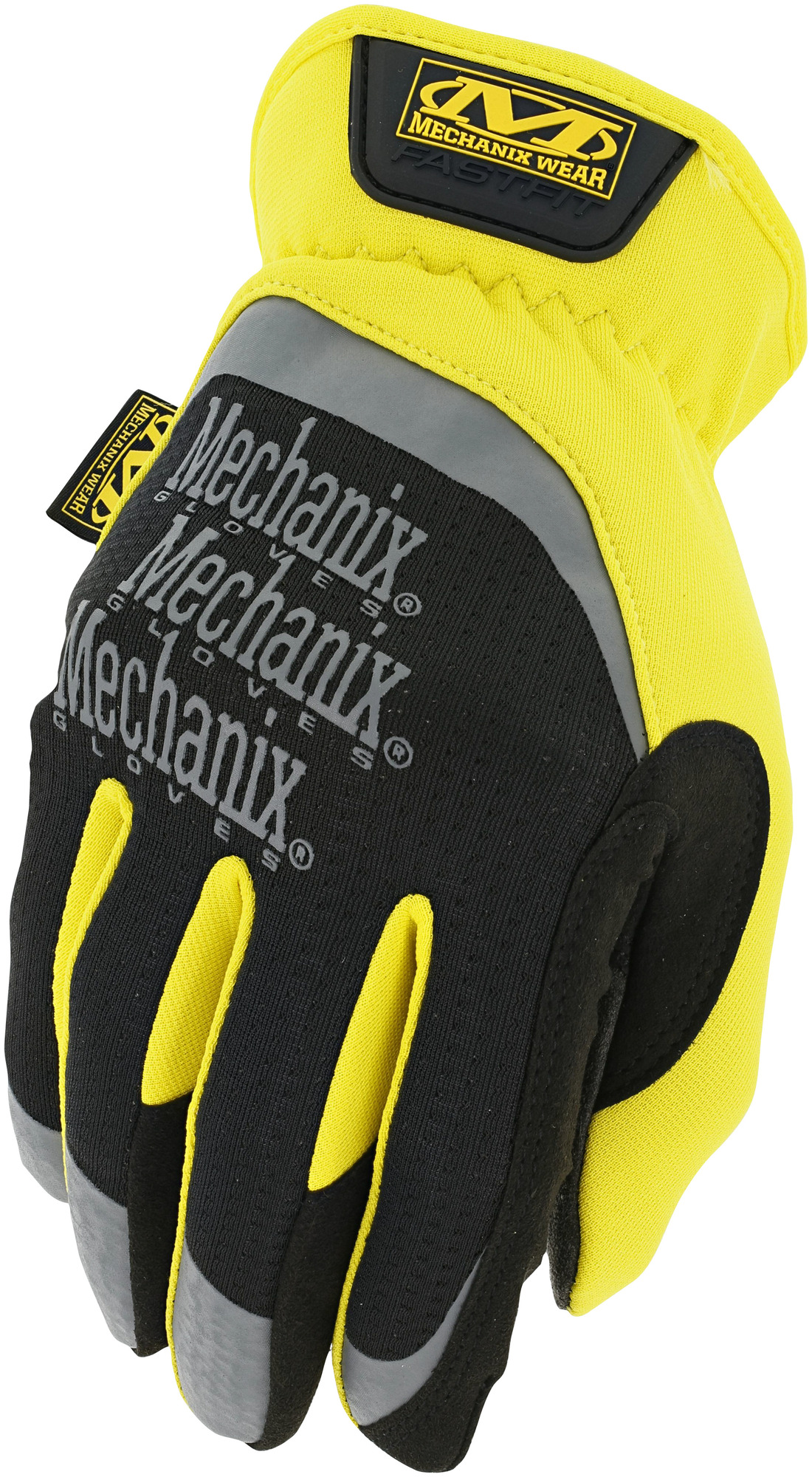MECHANIX Pracovné rukavice so syntetickou kožou FastFit - žlté M/9
