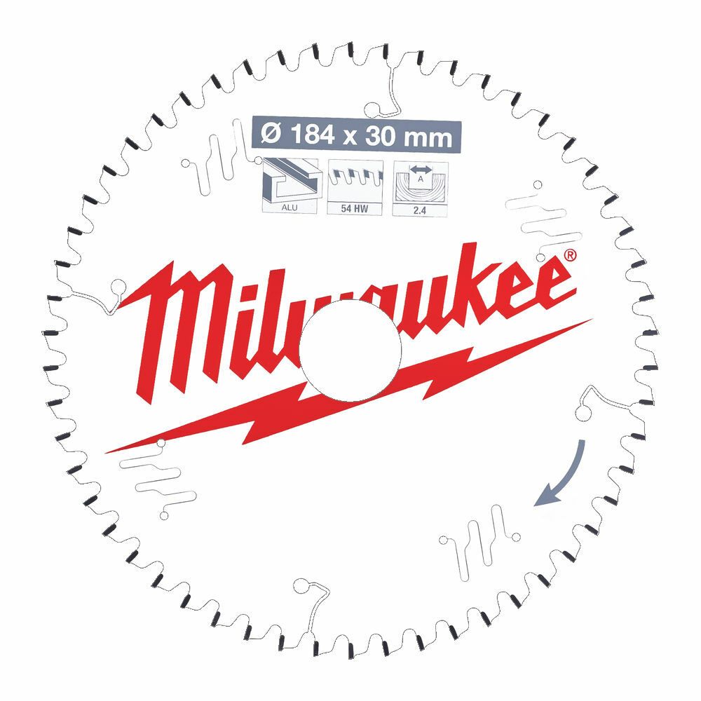 MILWAUKEE Pílový kotúč hliník 184X30X2.4X54TF NEG.