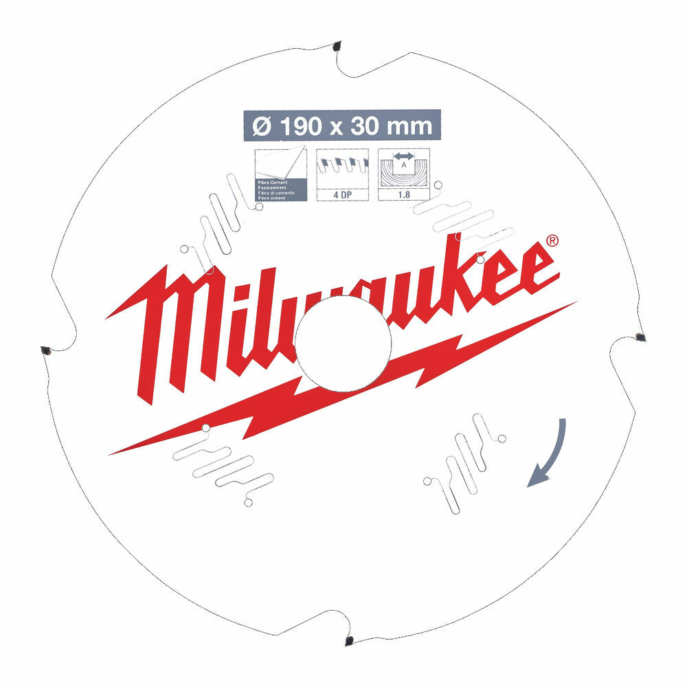 MILWAUKEE Pílový kotúč vláknitý cement 190X30X1.8X4D