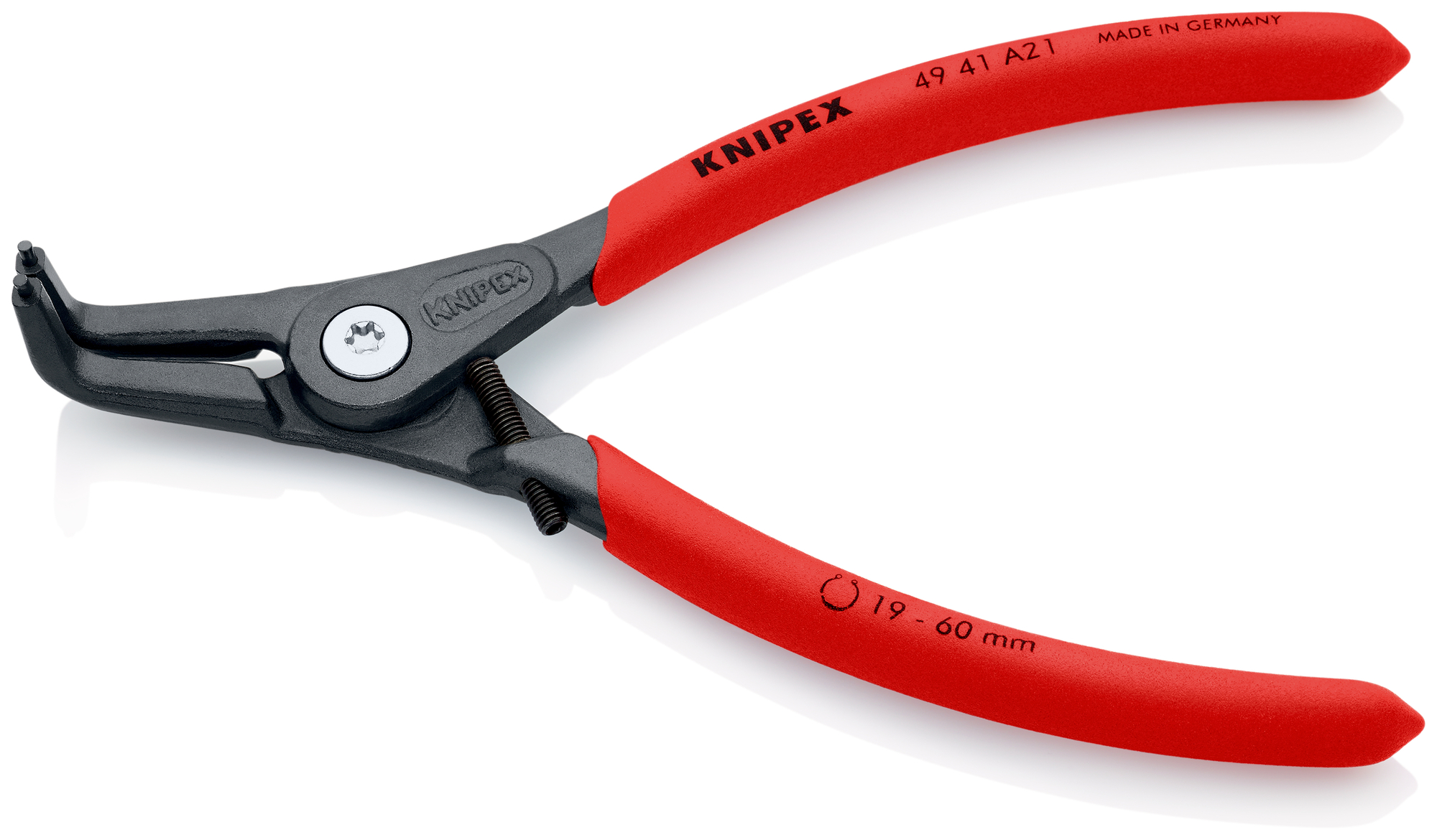 Knipex 49 41 A21 kliešte na poistné krúžky Vhodné pre vonkajšie krúžky 19-60 mm