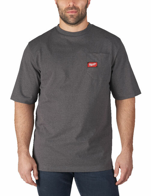 MILWAUKEE Heavy-Duty™ Pracovné tričko, krátky rukáv &quot;XL&quot;- šedá WTSSG