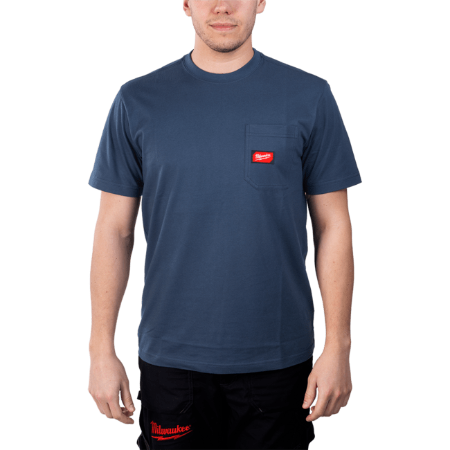 MILWAUKEE Heavy-Duty™ Pracovné tričko, krátky rukáv &quot;L&quot;- modrá WTSSBLU