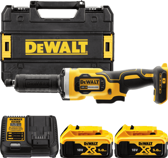 DEWALT 18V XR Aku priama brúska, 2x 5,0 Ah DCG426P2-QW