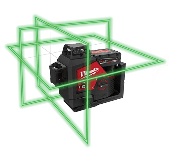 MILWAUKEE M12™ Laser s 3 rovinami s rozsahom 360° - zelený M123PL-401C
