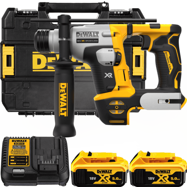 DEWALT 18V XR SDS-Plus 1,4 J aku vŕtacie kladivo, 2x 5,0 Ah DCH172P2-QW