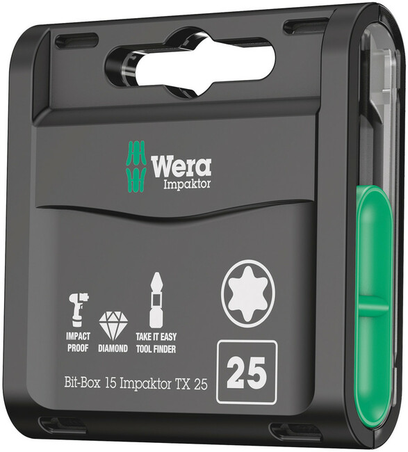 WERA Bit-Box bity Impaktor TX 25 x 25 mm, 15 ks