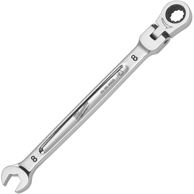 MILWAUKEE Račňový očkoplochý kľúč MAXBITE™ s kĺbom 8 mm