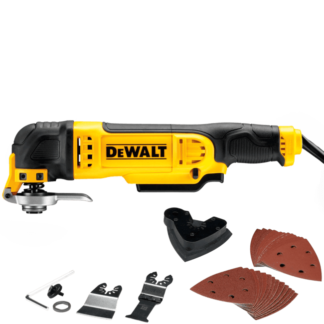 DEWALT Elektrická oscilačná brúska + sada príslušenstva, 300 W DWE315-QS