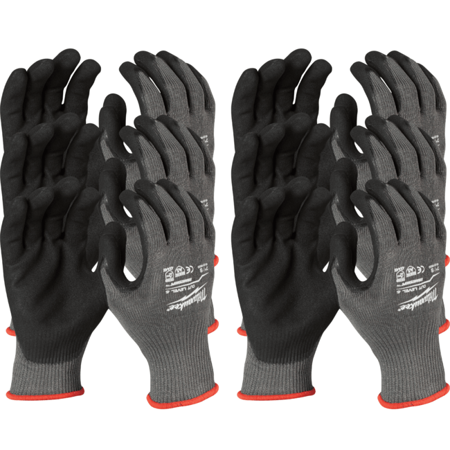 MILWAUKEE 12(pár) x Zimné rukavice odolné proti prerezaniu Stupeň 5 S/7