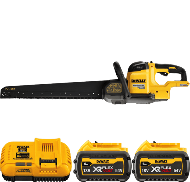 DEWALT 54V XR FLEXVOLT™ Aku píla Alligator na stavebné materiály 430 mm, 2x 6,0 Ah DCS397T2-QW