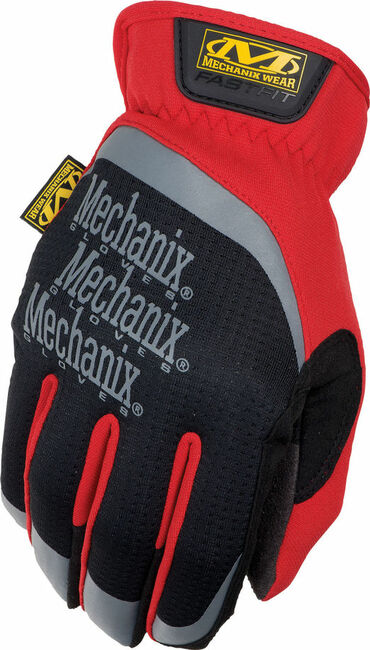 MECHANIX Pracovné rukavice so syntetickou kožou FastFit® - červené L/10