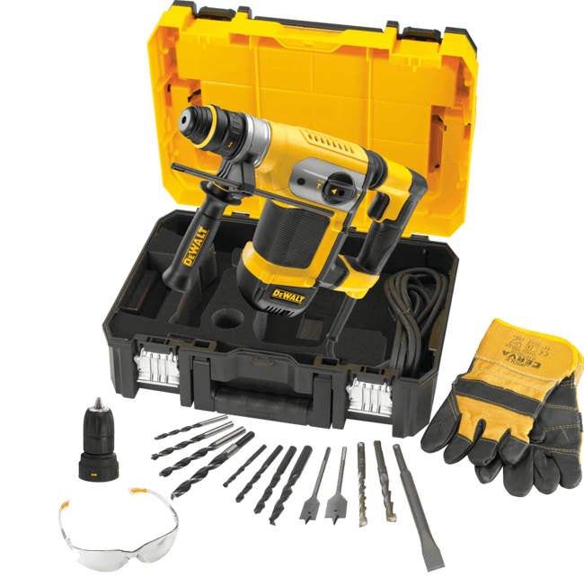 DEWALT Elektrické 4,2 J SDS-Plus kombi kladivo s rýchlovýmenným skľučovadlom, 1 050 W D25417KT-QS