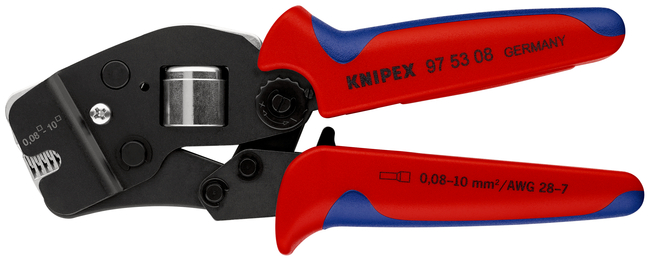KNIPEX Kliešte samonastaviteľné bočné pre lisovanie káblových koncoviek 975308