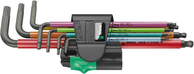 WERA Sada imbusových kĺúčov Hex-Plus Multicolour Magnet 1, 7 dielna