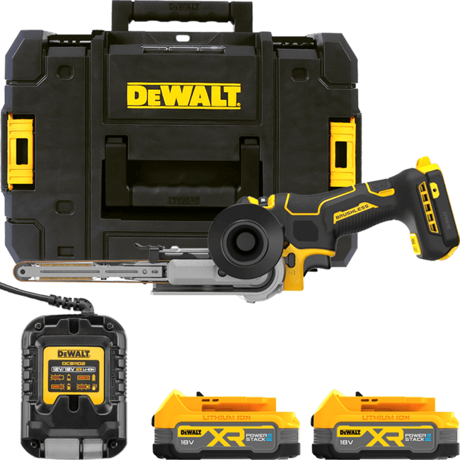 DEWALT 18V XR Aku pilníková brúska, 2x 1,7 Ah POWERSTACK™ DCM200E2T-QW