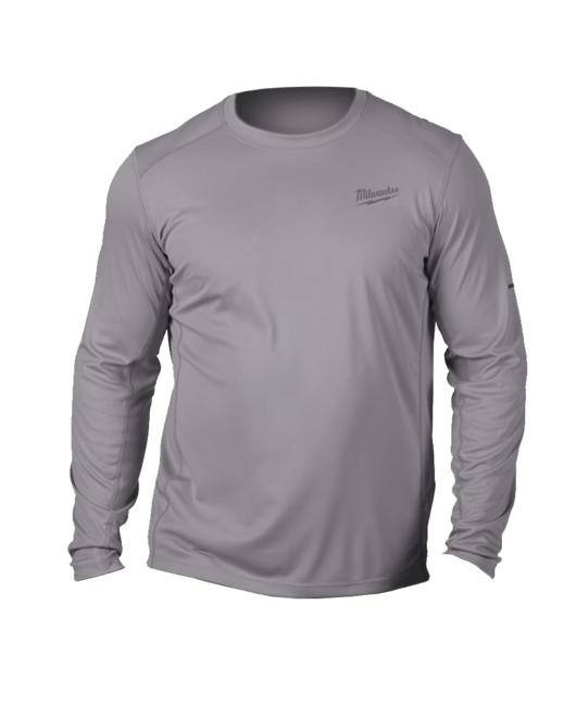 MILWAUKEE Ľahké univerzálne tričko s dlhým rukávom WORKSKIN™ - šedé - XXL