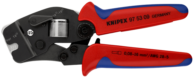 KNIPEX Kliešte samonastaviteľné bočné pre lisovanie káblových koncoviek 975309