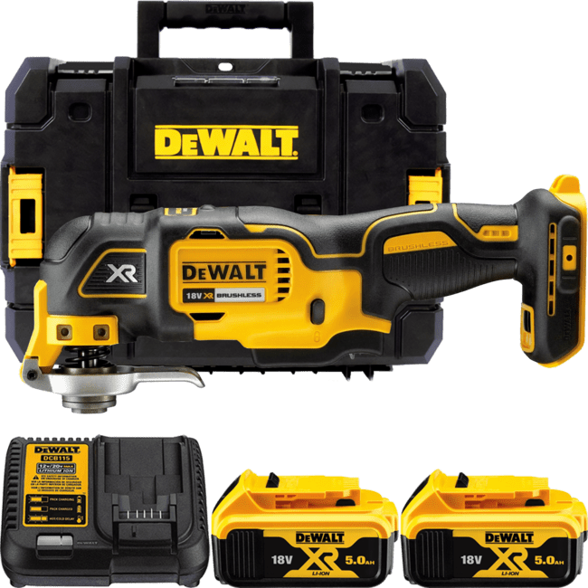 DEWALT 18V XR Aku oscilačná multibrúska, 2x 5,0 Ah DCS356P2-QW