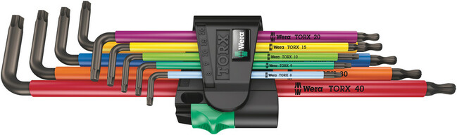 WERA Sada uhlových kľúčov TORX® Multicolour XL, 9 dielna