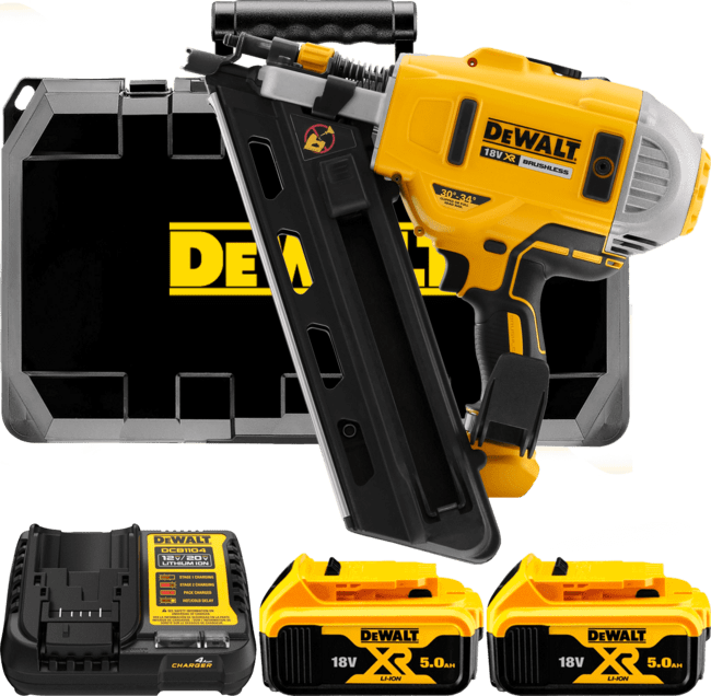 DEWALT 18V XR Aku dvojrýchlostná klincovačka 50-90 mm,2x 5,0 Ah DCN692P2-QW