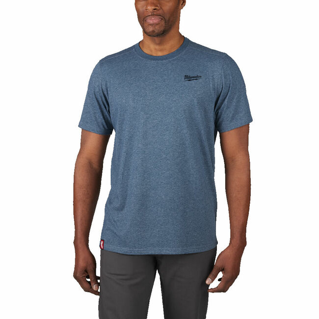 MILWAUKEE Hybrid™ Pracovné tričko, krátky rukáv &quot;L&quot;- modrá HTSSBLU