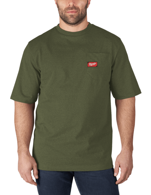 MILWAUKEE Heavy-Duty™ Pracovné tričko, krátky rukáv &quot;L&quot;- zelená WTSSGRN
