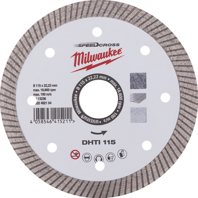 MILWAUKEE Diamantový kotúč celoobvodový DHTII 115 mm