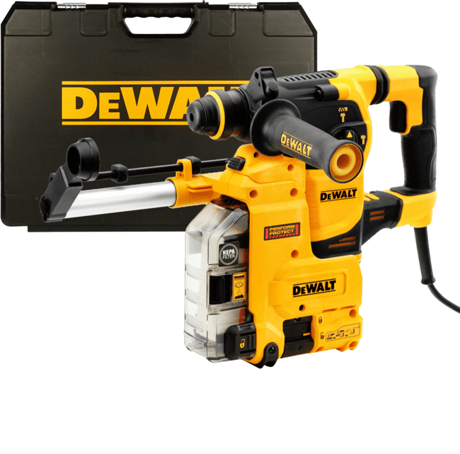 DEWALT Elektrické 3,5 J SDS-Plus kombi kladivo s odsávačom prachu, 950 W + skľučovadlo D25335K-QS