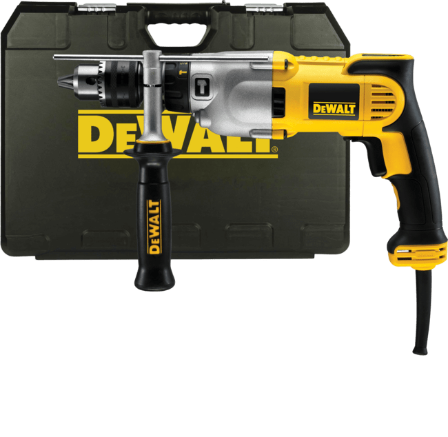 DEWALT Elektrická 2 rýchlostná vŕtačka s 16 mm skľučovadlom, suché vŕtanie, 1 300 W D21570K-QS