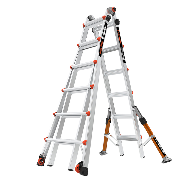 LittleGiant Hliníkový rebrík CONQUEST™, 4 x 6 výsuvný kĺbový
