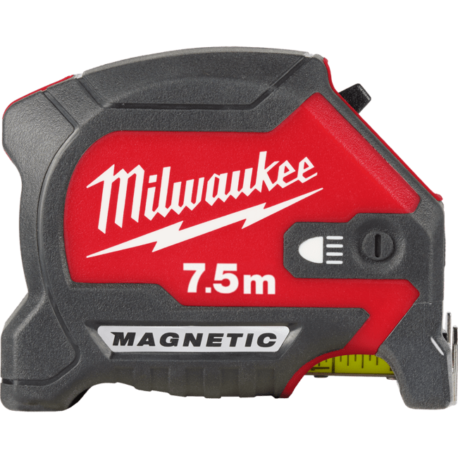 MILWAUKEE LED Meter, zvinovací PREMIUM MAGNETIC 7,5M/30MM
