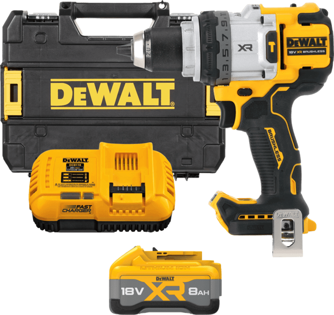 DEWALT 18V XR Aku vŕtačka s príklepom, 1x 8,0 Ah DCD1007WW1T-QW