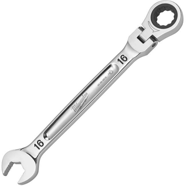 MILWAUKEE Račňový očkoplochý kľúč MAXBITE™ s kĺbom 16 mm