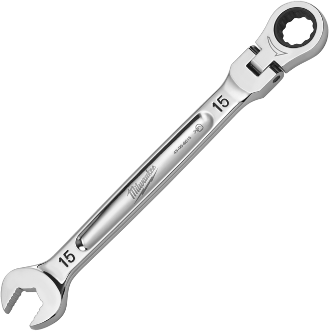 MILWAUKEE Račňový očkoplochý kľúč MAXBITE™ s kĺbom 15 mm