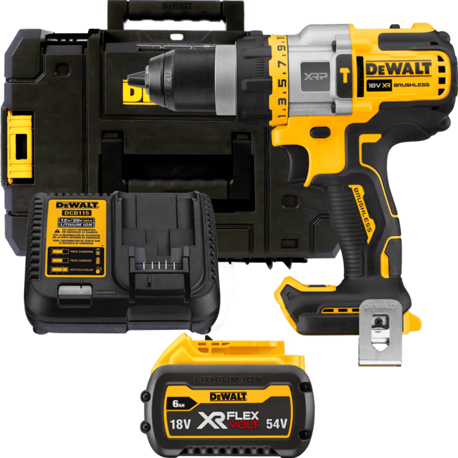 DEWALT 18V XR XRP Aku FLEXVOLT™ ADVANTAGE vŕtačka s príklepom, 1x 6,0 Ah FLEXVOLT™ DCD999T1-QW