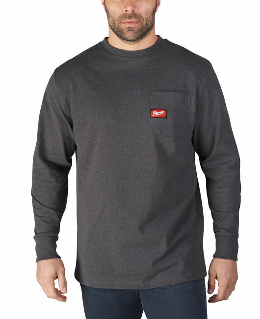 MILWAUKEE Heavy-Duty™ Pracovné tričko, dlhý rukáv &quot;L&quot;- šedá WTLSG