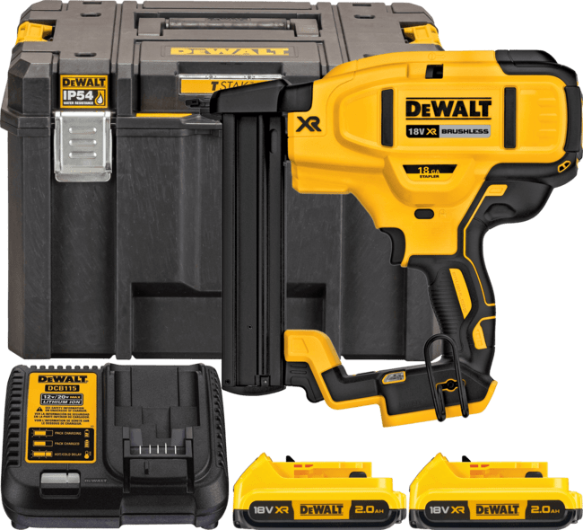 DEWALT 18V XR Aku sponkovačka 18G 12-38 mm, 2x 2,0 Ah DCN681D2-QW