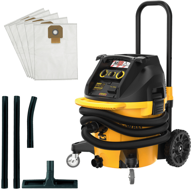 DEWALT Elektrický vysávač 1400 W, trieda M, objem 38 l KIT DWV905MKIT-QS