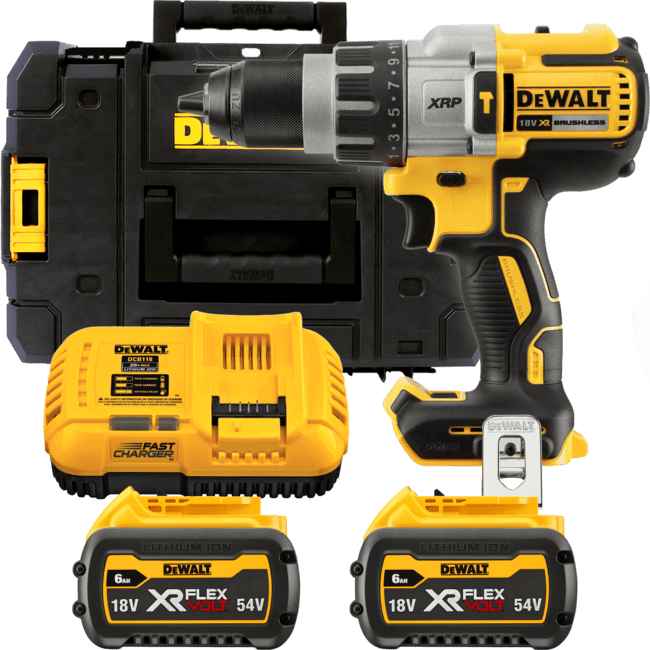 DEWALT 18V XR XRP Aku vŕtačka s príklepom, 2x 6,0 Ah FLEXVOLT™ DCD996T2-QW