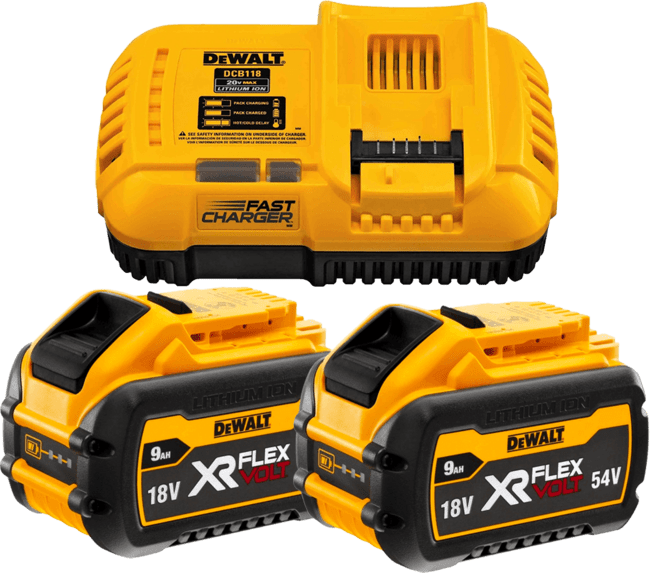 DEWALT XR FLEXVOLT™ Nabíjačka a akumulátor, 2x 9 Ah FLEXVOLT™ DCB118X2-QW