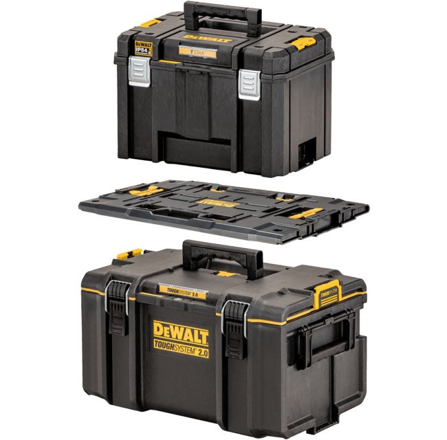 DEWALT Sada boxov TSTAK a TOUGHSYSTEM s adaptérom DWST08017-9