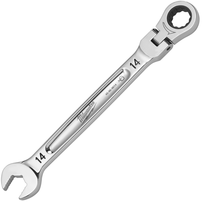 MILWAUKEE Račňový očkoplochý kľúč MAXBITE™ s kĺbom 14 mm