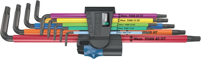 WERA Sada uhlových kľúčov TORX® Multicolour HF XL  1, 9 dielna